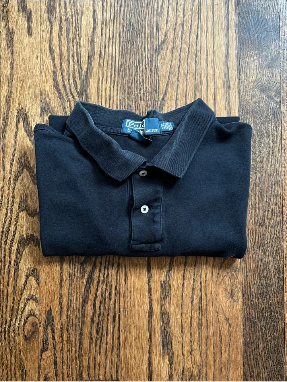 Polo Ralph Lauren The Iconic Polo Shirt Custom Fit Men’s 2XL Black Grunge Preppy